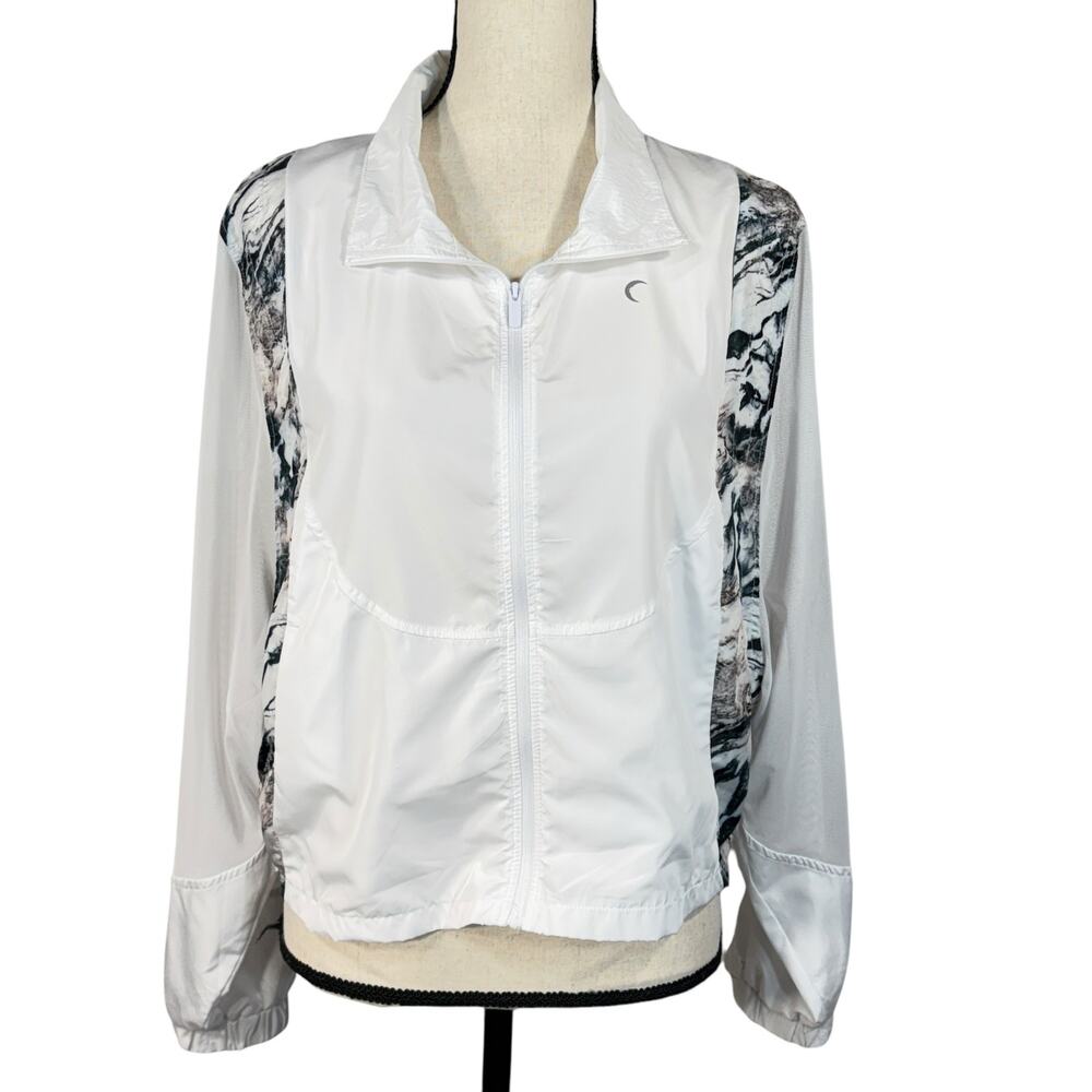 Zyia Active Medium Breeze Jacket and Shoulder Bag Packable Marbled Lightweight